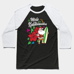 'Mele Kalikimaka' Cute Christmas Hawaiian Baseball T-Shirt